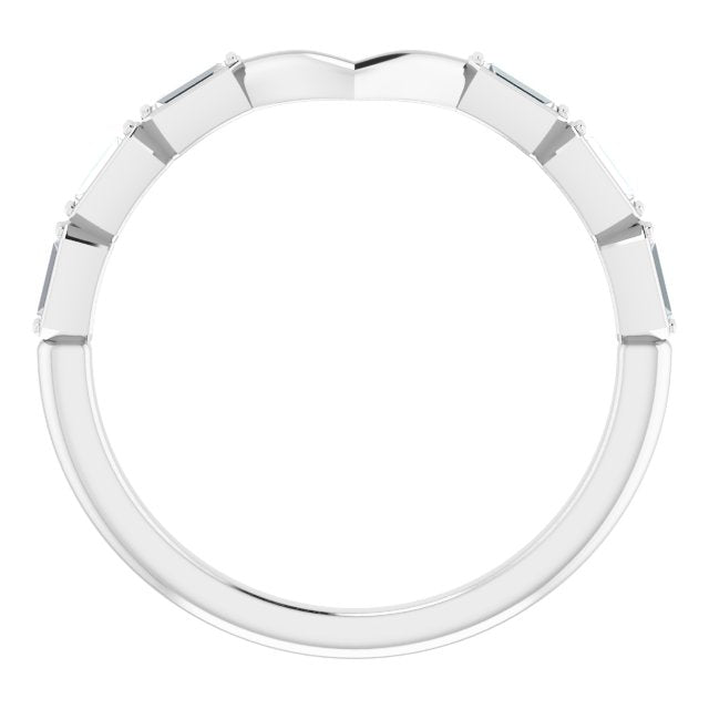 Platinum Round 6.5 Mm Si2-Si3, G-I Polished 1/5 Ctw Natural Diamond Matching Band, Size 7