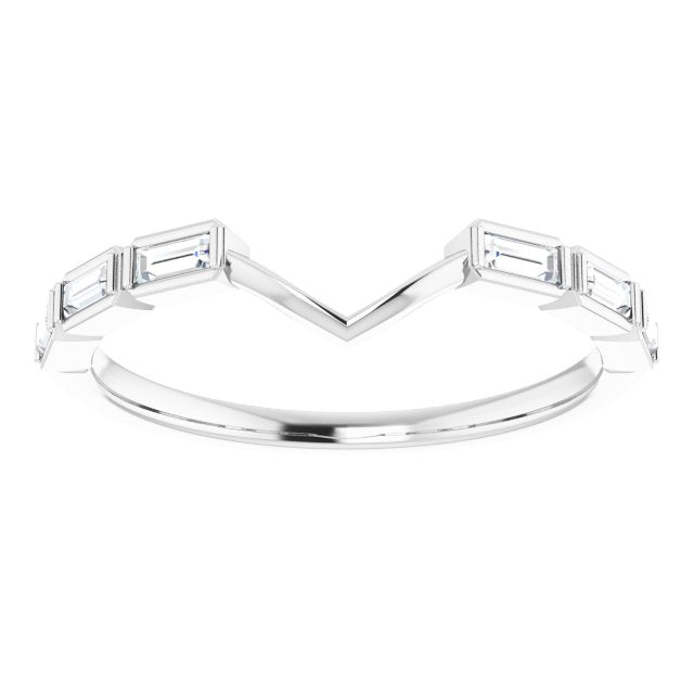 Platinum Round 6.5 Mm Si2-Si3, G-I Polished 1/5 Ctw Natural Diamond Matching Band, Size 7
