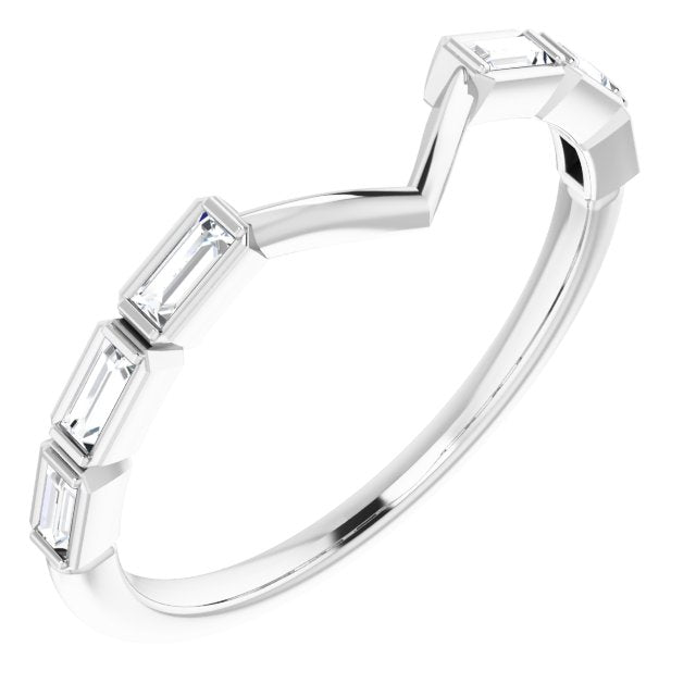 Platinum Round 6.5 Mm Si2-Si3, G-I Polished 1/5 Ctw Natural Diamond Matching Band, Size 7