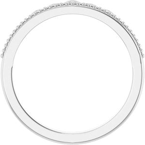 Sterling Silver Polished Stackable Crown-Inspired Ring Size 7