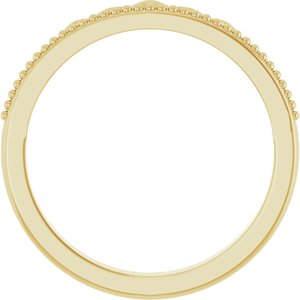 14K Yellow Gold Polished Stackable Crown-Inspired Ring Size 7