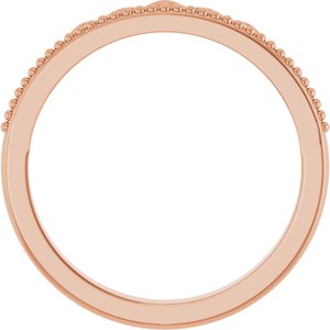 14K Rose Gold Polished Stackable Crown-Inspired Ring Size 7