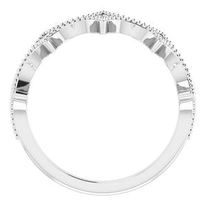 Sterling Silver Polished Stackable Geometric Ring Size 7