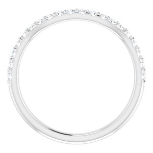 14K White Gold Round 6.5 Mm Si2-Si3, G-H :: 1/3 Ctw Polished 1/3 Ctw Natural Diamond Band Size 7