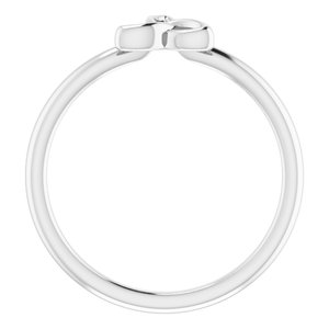Sterling Silver Polished Stackable Celtic-Inspired Trinity Ring Size 7