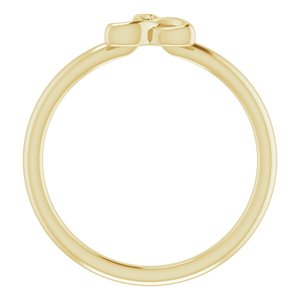 14K Yellow Gold Polished Stackable Celtic-Inspired Trinity Ring Size 7