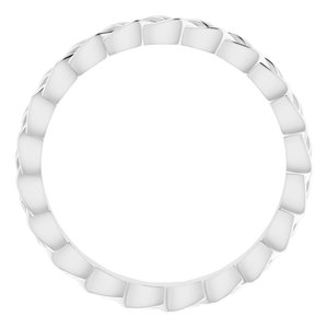 14K Yellow Or White Or Rose Gold Or Sterling Silver Or Platinum 2 mm Woven-Design Band