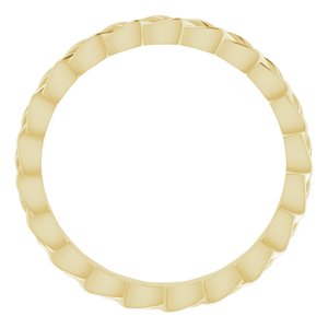 14K Yellow Or White Or Rose Gold Or Sterling Silver Or Platinum 2 mm Woven-Design Band