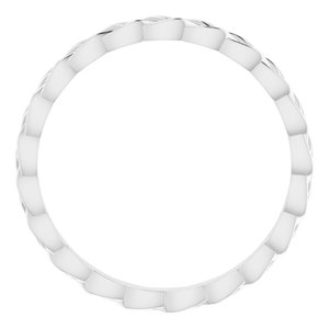 14K Yellow Or White Or Rose Gold Or Sterling Silver Or Platinum 2 mm Woven-Design Band
