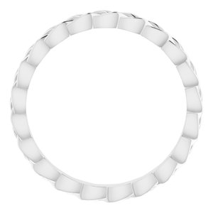 14K Yellow Or White Or Rose Gold Or Sterling Silver Or Platinum 2 mm Woven-Design Band