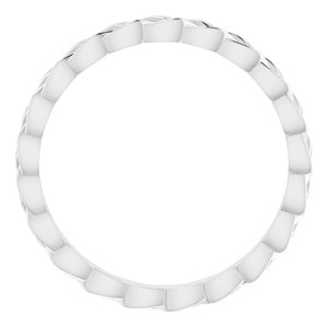 14K Yellow Or White Or Rose Gold Or Sterling Silver Or Platinum 2 mm Woven-Design Band