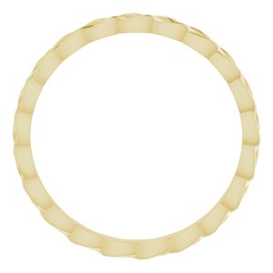 18K Yellow Gold 2 mm Woven-Design Band