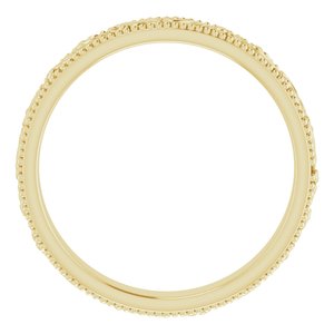 14K Yellow Or White Or Rose Gold Or Sterling Silver Or Platinum 3.2 Mm Polished Floral Band
