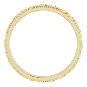 14K Yellow Or White Or Rose Gold Or Sterling Silver Or Platinum 3.2 Mm Polished Floral Band