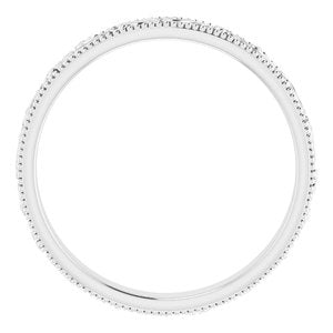 14K Yellow Or White Or Rose Gold Or Sterling Silver Or Platinum 3.2 Mm Polished Floral Band
