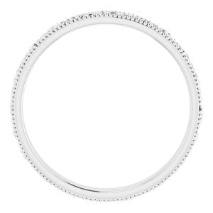 14K Yellow Or White Or Rose Gold Or Sterling Silver Or Platinum 3.2 Mm Polished Floral Band
