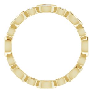 14K Yellow Gold Marquise 3.5 X 1.75 Mm Ghi Si2-Si3 3/8 Ctw Natural Diamond Eternity Band Size 6