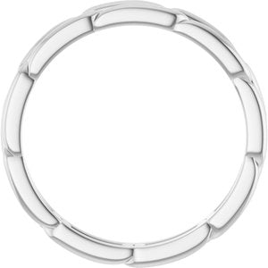 14K White Gold Link Band Size 7