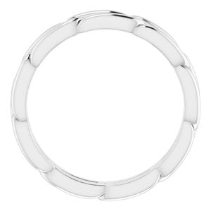 14K White Gold Link Band Size 5