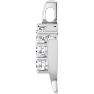 14K White Gold Round 3.2Mm Gh Si1-Si2 1/3 Ctw Lab Grown Diamond Pendant