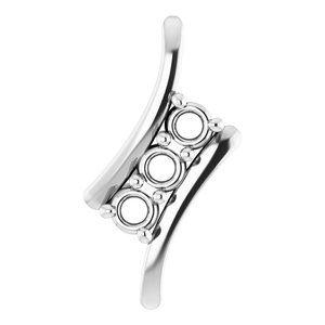 14K White Gold Round 2.8Mm Pendant Mounting