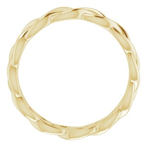 14K Yellow Gold Woven-Design Band Size 6