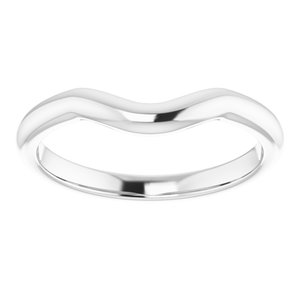 14K White Gold Polished Bridal Band Size 7