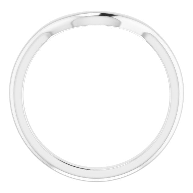 14K Yellow Or White Gold Round Polished Band, Size: 7