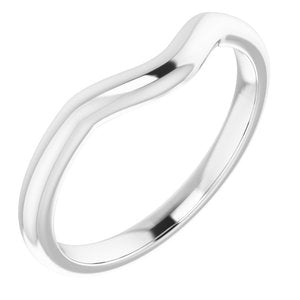 14K White Gold Polished Bridal Band Size 7