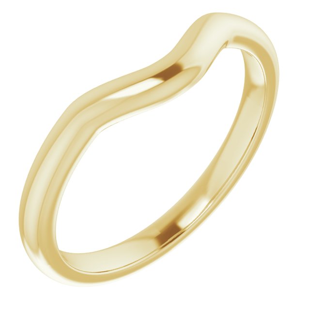 14K Yellow Or White Gold Round Polished Band, Size: 7