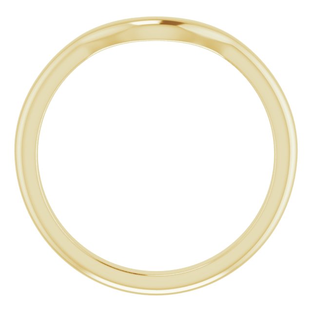 14K Yellow Or White Gold Round Polished Band, Size: 7