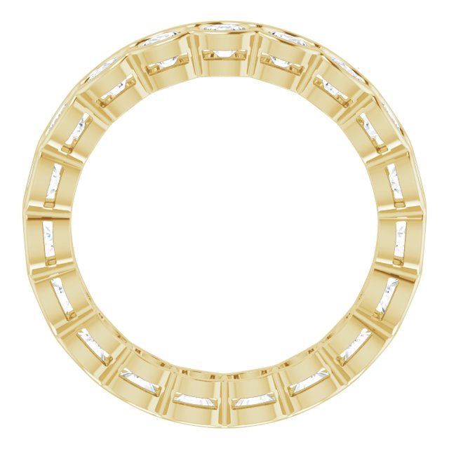 14K Yellow Or White Gold Round Si2-Si3, G-H Polished Natural Diamond Eternity Band, Size 7