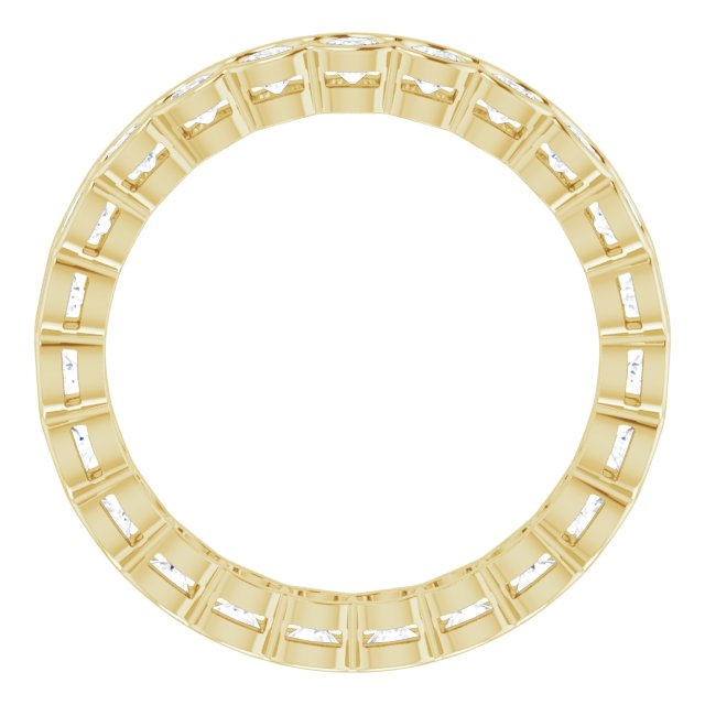 14K Yellow Or White Gold Round Si2-Si3, G-H Polished Natural Diamond Eternity Band, Size 7