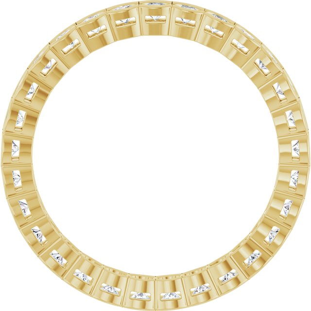 14K Yellow Or White Gold Round Si2-Si3, G-H Polished Natural Diamond Eternity Band, Size 7