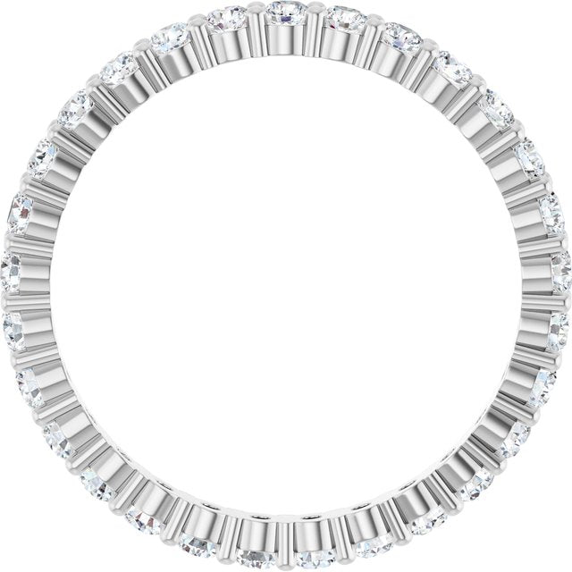 14K Yellow Or White Or Rose Gold Round Si2-Si3, G-I Polished Lab-Grown Diamond Eternity Band