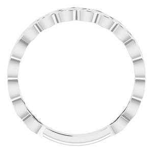 Sterling Silver Polished Geometric Stackable Ring Size 7