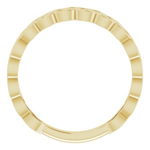 14K Yellow Gold Polished Geometric Stackable Ring Size 7
