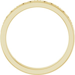14K Yellow Gold Polished Stackable Crown Ring Size 7