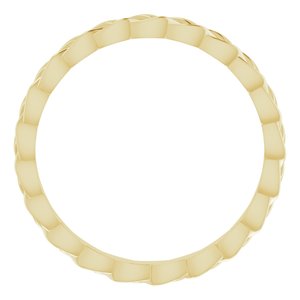 18K Yellow Gold 2 mm Woven-Design Band
