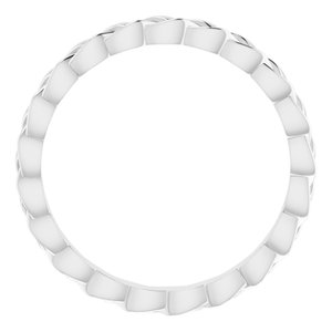 14K Yellow Or White Or Rose Gold Or Sterling Silver Or Platinum 2 mm Woven-Design Band