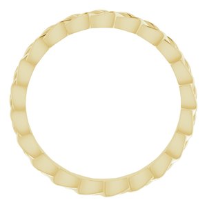18K Yellow Gold 2 mm Woven-Design Band