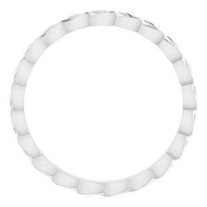 14K Yellow Or White Or Rose Gold Or Sterling Silver Or Platinum 2 mm Woven-Design Band