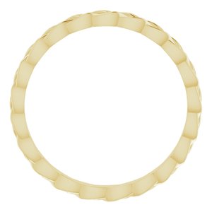 14K Yellow Or White Or Rose Gold Or Sterling Silver Or Platinum 2 mm Woven-Design Band
