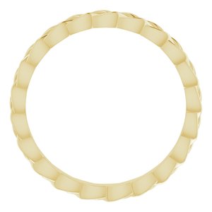 14K Yellow Or White Or Rose Gold Or Sterling Silver Or Platinum 2 mm Woven-Design Band