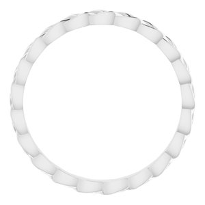 14K Yellow Or White Or Rose Gold Or Sterling Silver Or Platinum 2 mm Woven-Design Band