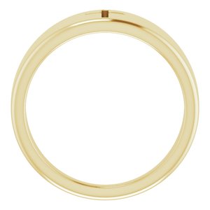 14K Yellow Gold Polished Pierced Cross Ring Size 7