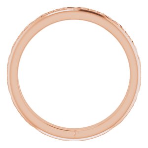 14K Rose Gold Celtic-Inspired Band Size 7