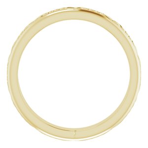 14K Yellow Gold Celtic-Inspired Band Size 7