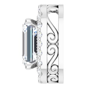 14K White Gold Oval 6.2 X 4.3Mm Gh Si1-Si2 5/8 Ctw Lab-Grown Diamond Pendant