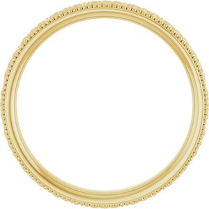 14K Yellow Gold 3 Mm Polished Celtic-Inspired Milgrain Band Size 7
